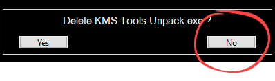 Completing the KMS Tools Unpacking