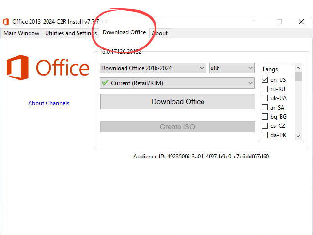 Tool to download Office to Office C2R Install